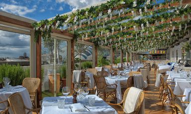 Il rooftop di Selfridges a Londra, che ospita il ristorante alto, sede della serata speciale Viaggio in Italia

