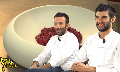 I due soci, i due chef e le due anime del Retroscena a Porto San Giorgio in provincia di Fermo nelle Marche: Pierpaolo Ferracuti (a sinistra) e Richard Abou Zaki
