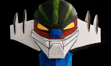 Jeeg Robot d'Acciaio di Go Nagai, una delle esclusive uova della collezione "La realtà astratta nei Manga" del pasticciere Walter Musco a Roma. Tutte le foto sono a cura di Andrea Di Lorenzo
