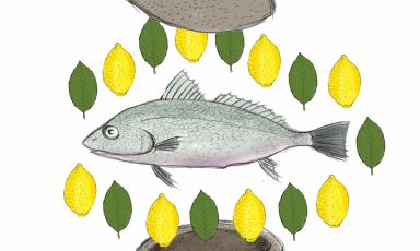 Gianluca Biscalchin illustra un piatto tutto al fe
