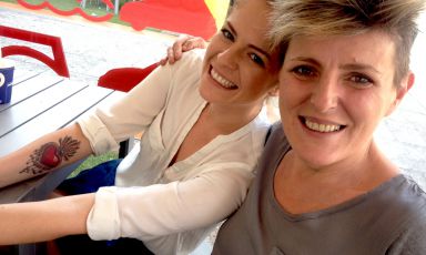 Rosita Pompili e la chef Viviana Varese, titolare 