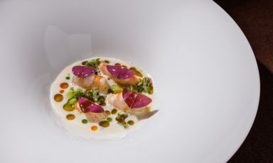 Uno dei piatti del menu di Sintesi, ad Ariccia
