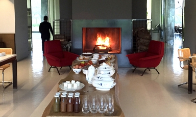 A detail of the breakfast room at Antonello Colonn