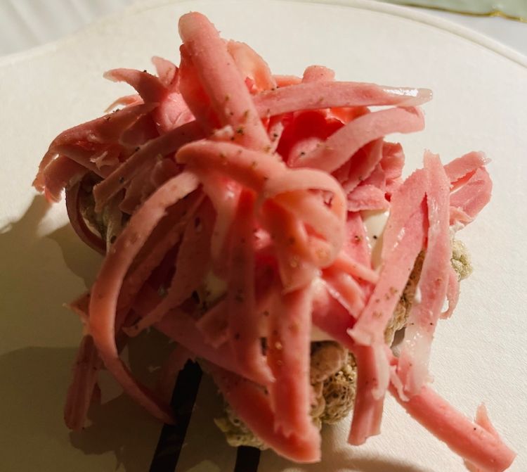 Fragrante di alga nori e mortadella