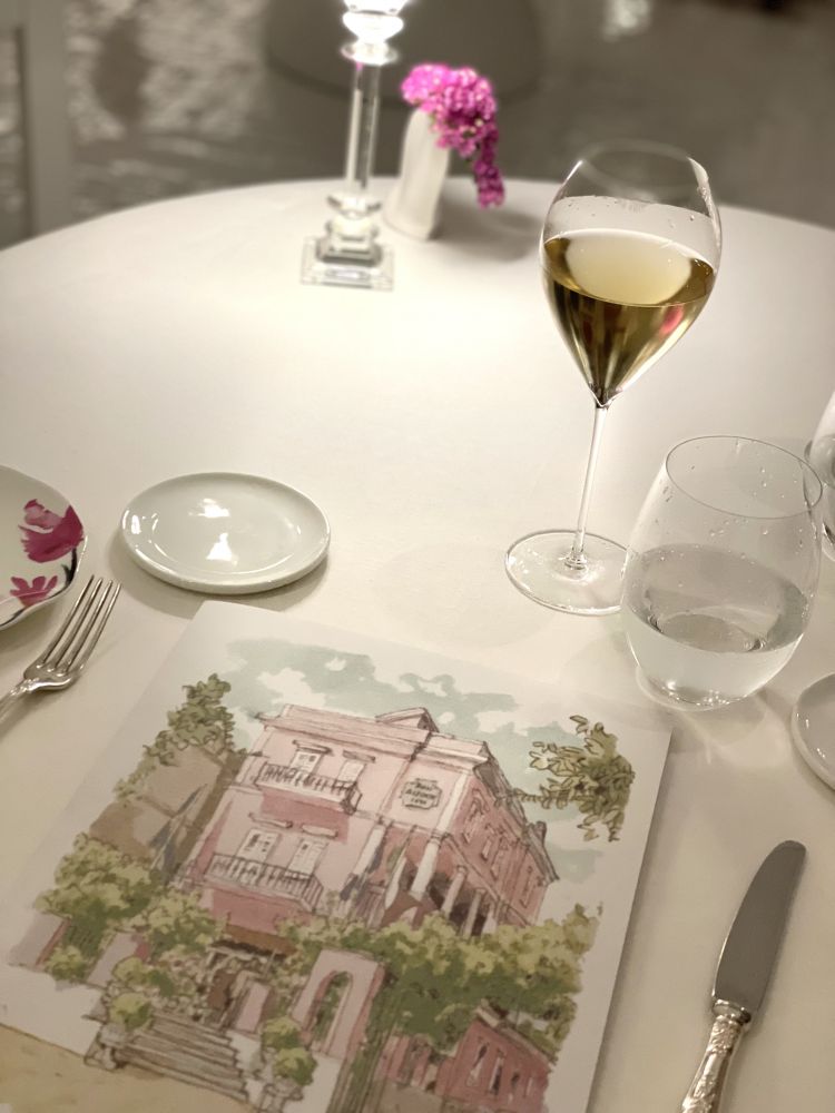 Mise en place e il menu del Don Alfonso 1890