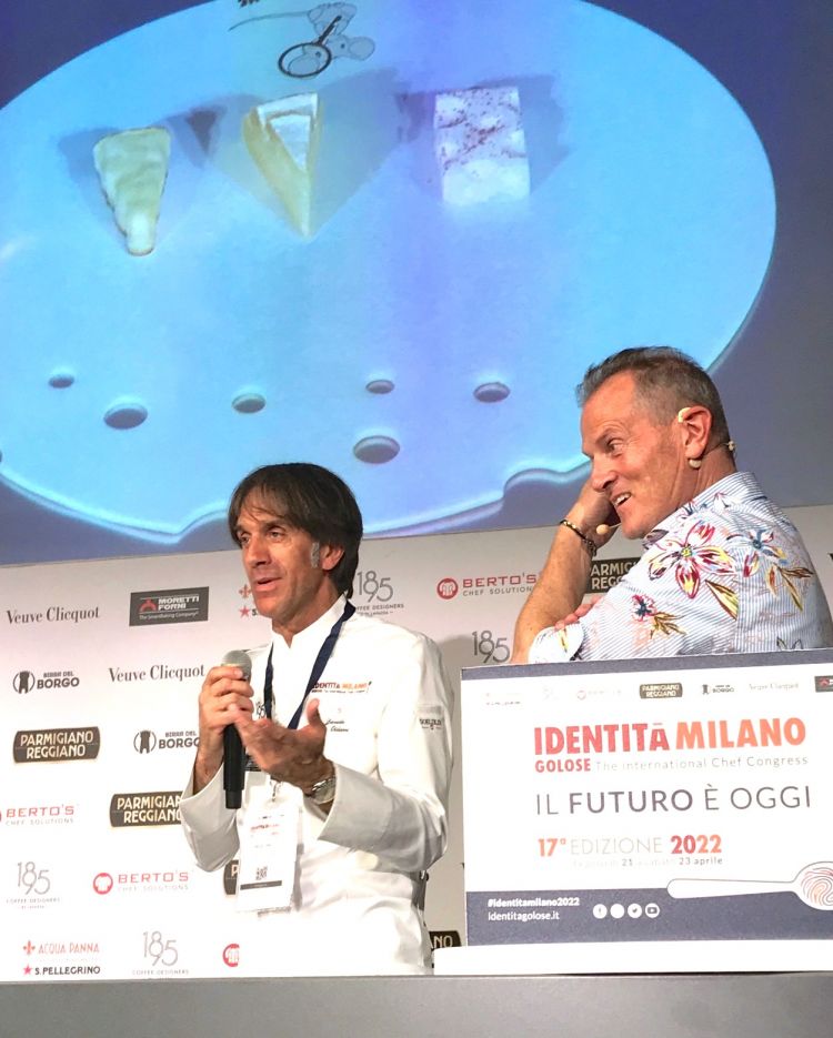 Davide Oldani and his innovative "cheese cart"