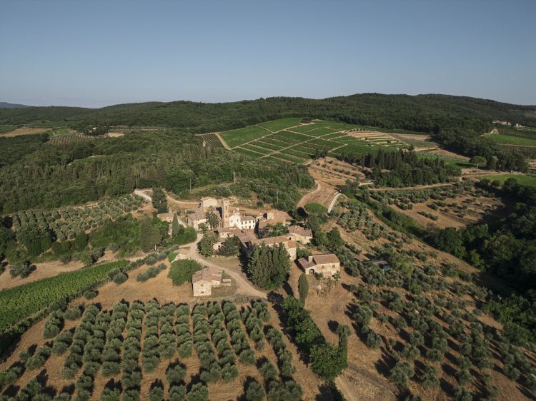 La tenuta vista dall'alto